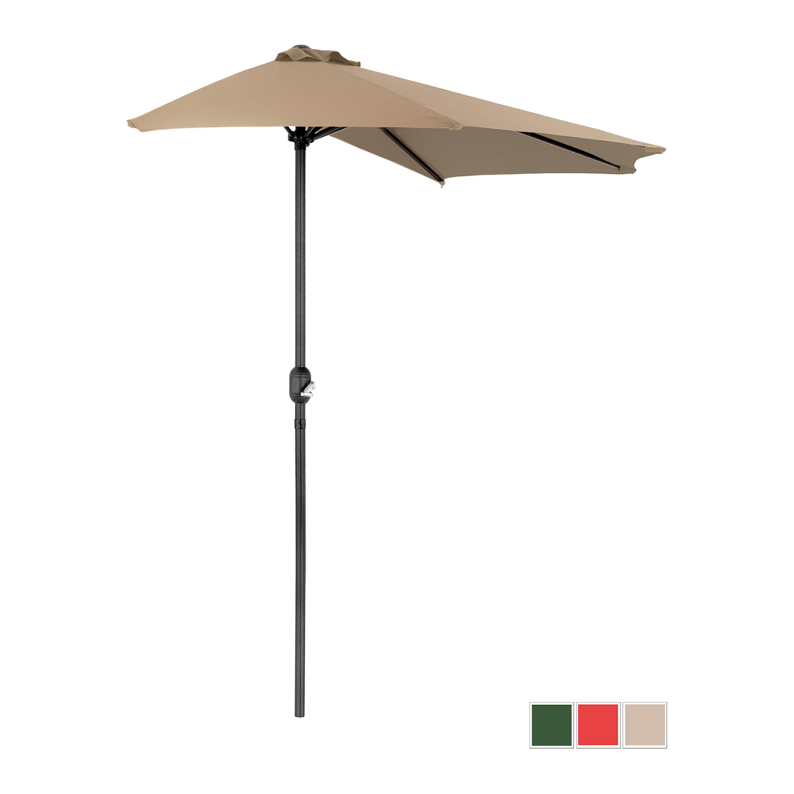 Half Umbrella - Taupe - pentagonală - 270 x 135 cm